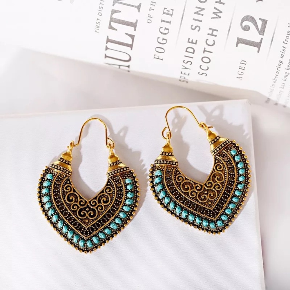 3/38🌸Ancient Style Tibetan Filigree Gypsy earring